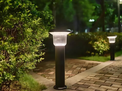 智能 LED 草坪灯 光控时控户外花园节能照明灯具整体外观 | 通用型结构 | 水利设备整体结构展示