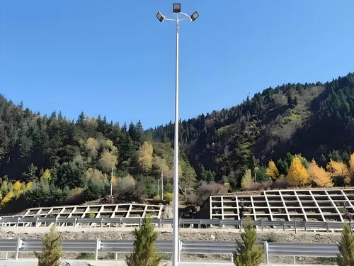 12 米篮球场高杆灯 户外比赛级照明 厂家直供 现货速发整体外观 | 通用型结构 | 高杆灯整体结构展示