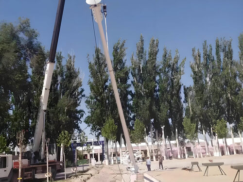 12 米高杆灯施工案例整体外观 | 通用型结构 | 高杆灯整体结构展示