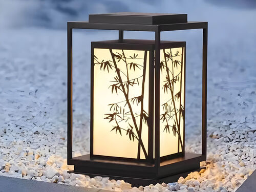 仿古鸟巢景观灯 景区园林创意装饰太阳能照明实物图