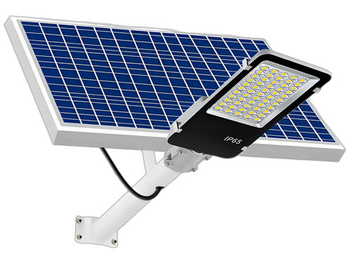 100W 大功率太阳能路灯 8 米 市政工程专用路灯产品实物图