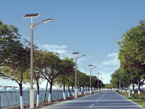 民族特色仿古太阳能路灯 6 米 50W 景区古镇路灯整体外观 | 通用型结构 | 水利设备整体结构展示