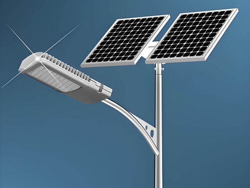 7 米智能太阳能路灯 60W 遥控调光工程级路灯整体外观 | 通用型结构 | 水利设备整体结构展示