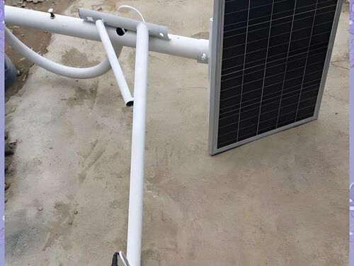 6 米不锈钢景观灯施工案例:小区主干道照明改造验收效果整体外观 | 不锈钢 | 景观灯整体结构展示