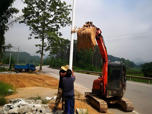 8 米复古景观灯工程案例：景区入口处标志性照明项目实录整体外观 | 通用型结构 | 景观灯整体结构展示