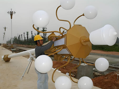 现代简约庭院灯设计案例：2025 商业广场亮化工程应用实录整体外观 | 通用型结构 | 庭院灯整体结构展示