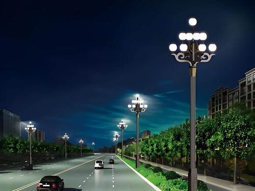 5 头 LED 中华灯 景区入口处标志性亮化工程直供产品实物图