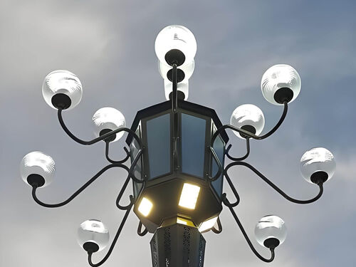 12 米高杆中华灯 城市广场主干道标志性路灯定制产品实物图